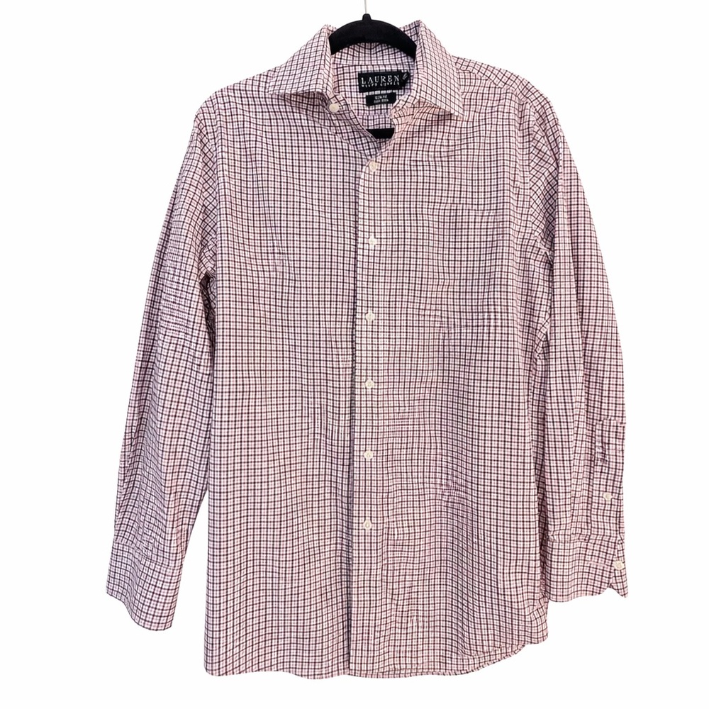 Lauren Ralph Lauren Men’s Checkered Button-Down Shirt Slim Fit Size 15-32/33